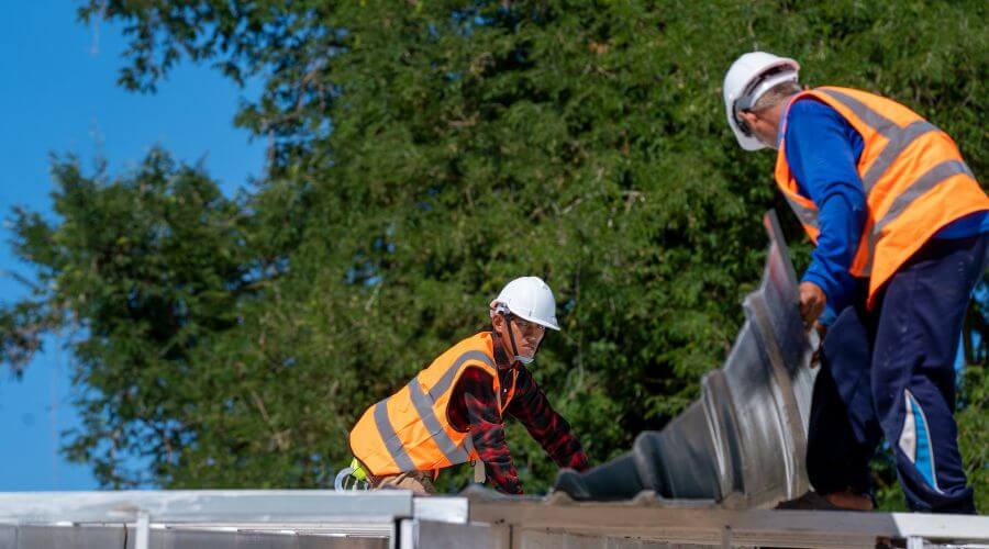Roof repair in Tripler Army Medical Center, HI